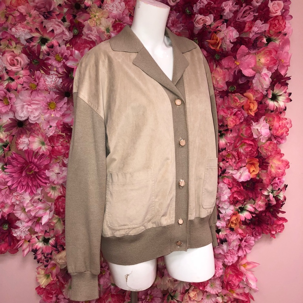 Ancora Tan and Taupe Jacket Size Medium - Picture 7 of 8